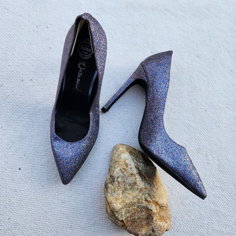 Jeffrey campbell glitter pointy stiletto heels